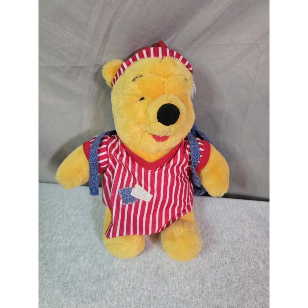 Winnie the Pooh Plush Backpack Sleep Sleepover Pajama 1998 Mattel Fun‎ Pooh